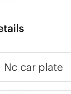 Nc car plate